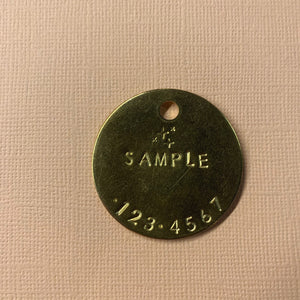 Brass Dog Tag
